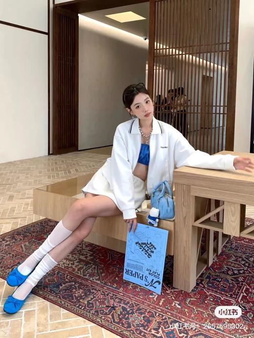 缪系高奢|老干部风珠地棒球服夹克刺绣针织翻领外套 商品图2