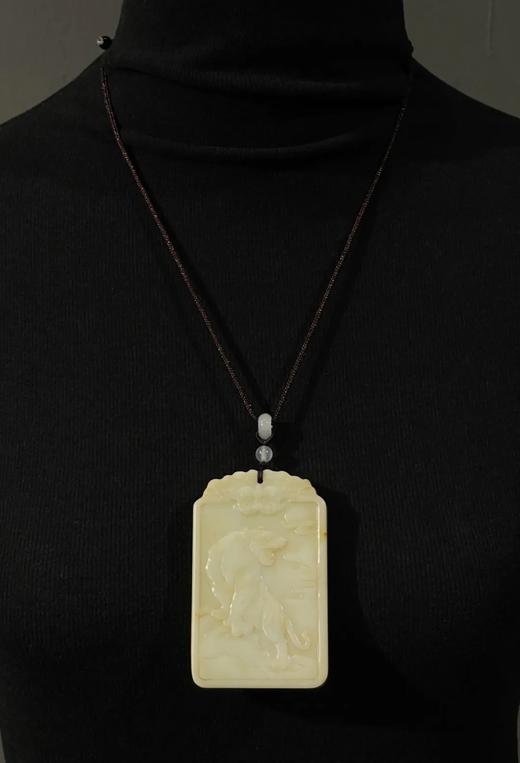 褐皮白玉雕猛虎出山图与诗文长方牌，顺丰包邮 商品图14