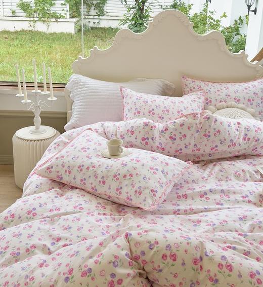 A类母婴级双层纱碎花新款印花水洗柔软双层纱贝壳绣四件套 商品图1