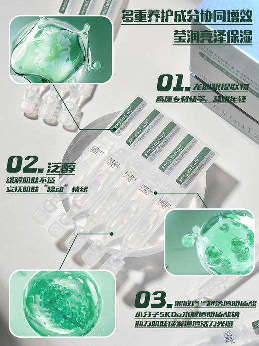 【限时抢购】【自主产品】重磅升级 8D玻尿酸钠水光焕彩次抛精华液【3种专利产品】 1.5ml*30支 商品图3