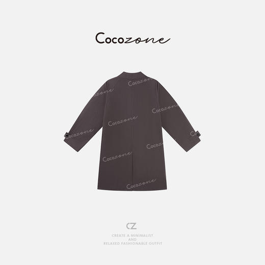 COCO ZONE 刘一一 ”经典风衣“复古单排扣风衣外套 CD1A0981 商品图1