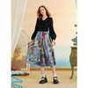 两三事梵高文艺花海浮游2025秋季新款印花裙摆蕾丝拼接v领连衣裙 商品缩略图3