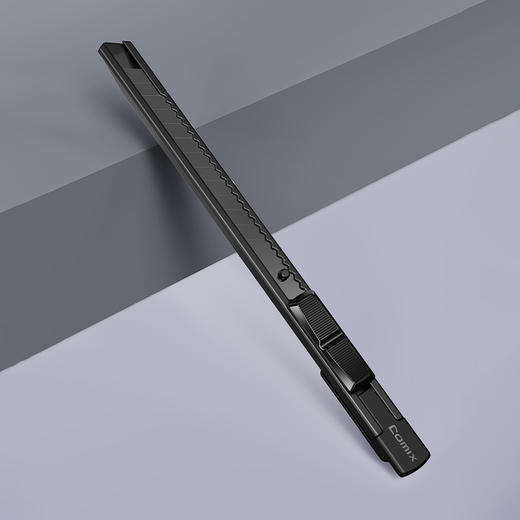 齐心小美工刀 裁纸刀经典金属黑刃美工刀刻刀拆快递小刀袖珍便携 9mm 黑色 1把 商品图6