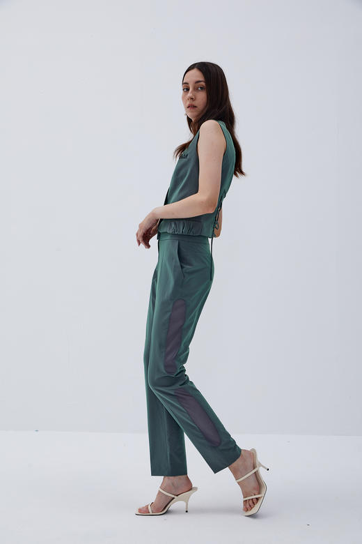 变幻色休闲工装后背系带马甲/微弹网眼轻户外长裤 商品图2