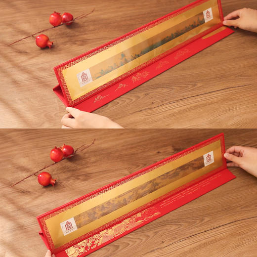 限量1000套！顺丰包邮，真品保证，印章防伪！《故宫双绝》金箔版（《清明上河图》+《千里江山图》，每幅赠2枚故宫邮票），献礼故宫博物院百年华诞！ 商品图8