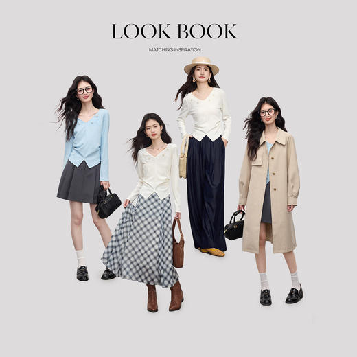 【周末秒杀】熙世界钉珠立体花朵V领T恤女长袖秋季新款设计感开叉正肩收腰上衣 商品图2