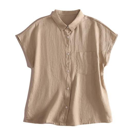 GYH 7361短袖衬衫休闲翻领上衣开衫衬衣 商品图4