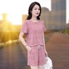 雀说冰丝短袖短裤套装女士新款女装休闲运动跑步五分裤两件套AL2586 商品缩略图5