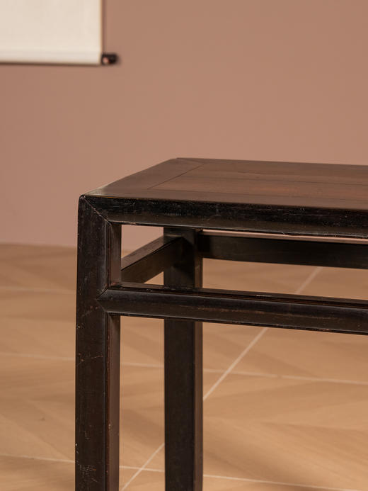 清中期	紫檀直枨四面平方凳 商品图2