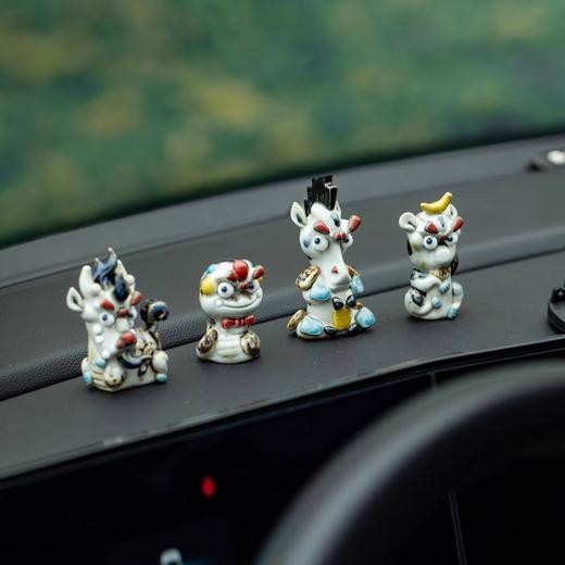 【景禧造十二生肖非遗手工陶瓷摆件】高端车载摆件蛇年吉祥物创意礼品生日礼物 商品图3