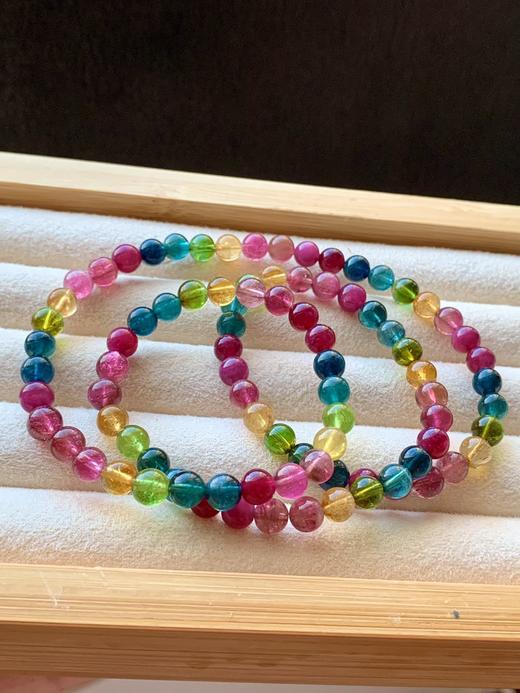 6.2mm多圈彩虹碧玺手串 商品图0