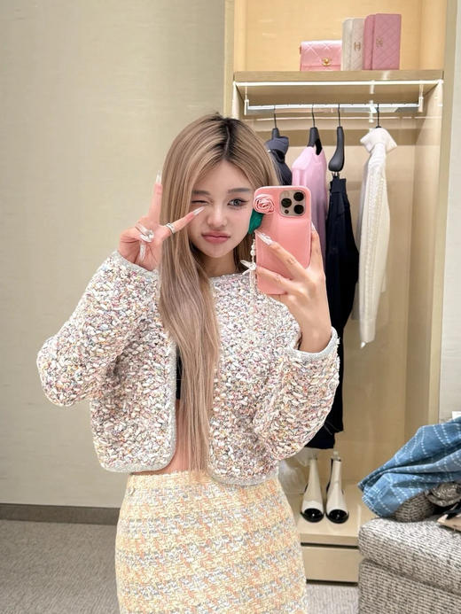 CH-C 25P 钻边彩色开衫 商品图0