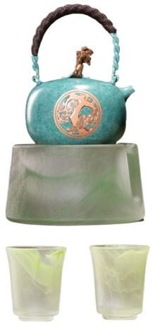 朱炳仁铜放轻松茶礼套装 商品图0