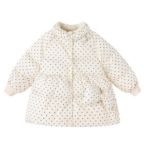 笛莎Deesha 童装女童羽绒服2025冬新款女童小立领赫本风花苞盖屁羽绒服