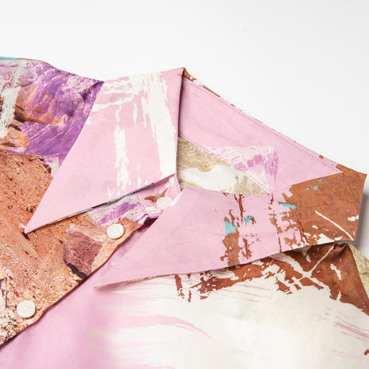 谜底花色衬衫长袖女2025秋季新款复古印花纯棉亲肤衬衣257MC7851 商品图3