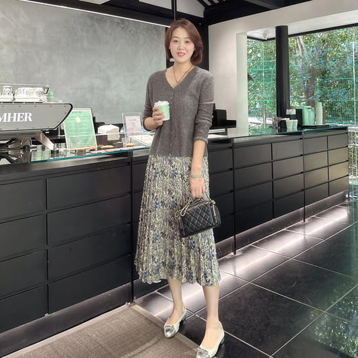 火桐hooton 万木峥嵘 醋酸百褶半裙20306025 商品图0