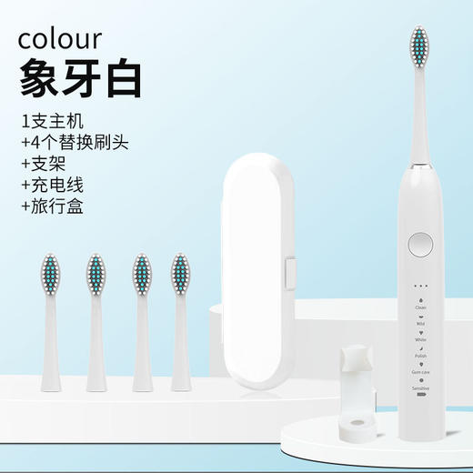 【全套组合💖18档全自动电动牙刷】软毛充电款全自动金属轴18档电动牙刷 冲牙器 ，杜邦软毛呵护牙龈✨Type-C充电便携出行，牙医推荐净白神器！ 商品图5