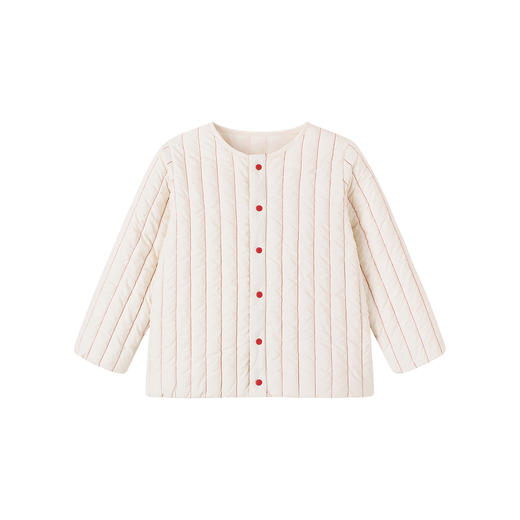 【高定系列】英氏儿童羽绒服男童女童秋冬外套新款简约百搭米白超韧绒 商品图4