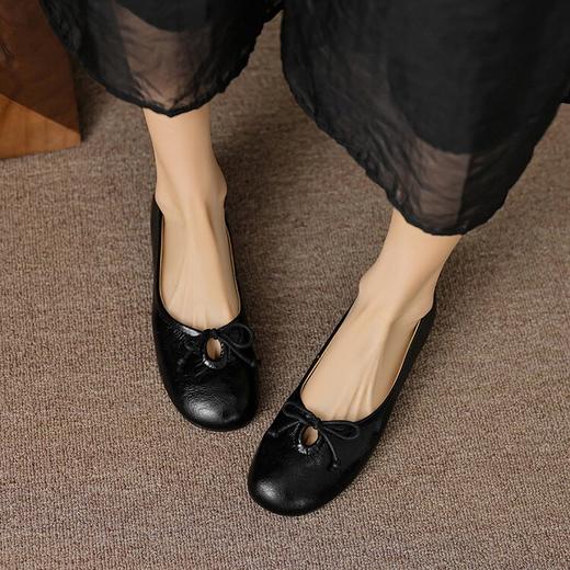 【预售5天】浅口单鞋圆头蝴蝶结通勤，软底软面平底鞋OFSM&OFSM6897 商品图5
