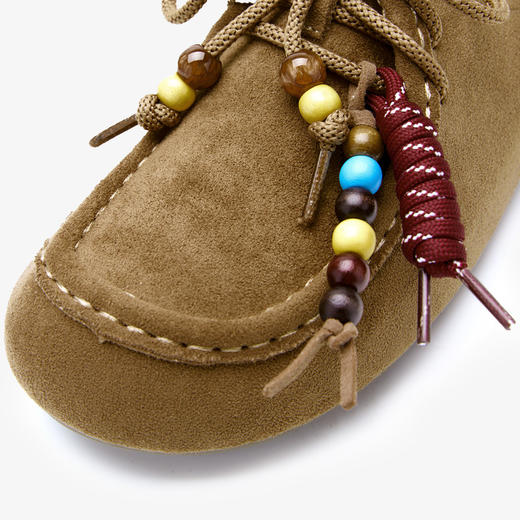 【限时秒杀】西遇内增高勃肯鞋女新款秋季两穿复古串珠袋鼠鞋一脚蹬乐福鞋V1857088 商品图5