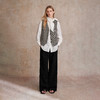 C+IMPRESS/西嘉 经典老钱格纹西装外套女一粒扣沙漏腰羊毛马甲裤子套装WT2503021 商品缩略图2