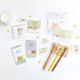 日本SAN-X轻松小熊春日花花系列方形便签本