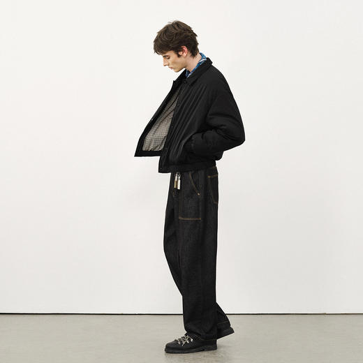 714street廓形翻领衬衫外套男2025秋冬boxy版型棉服cleanfit夹克 商品图3