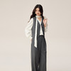 【08/19新品】熙世界灰色西装裤女春秋2025新款通勤宽松直筒西裤休闲阔腿长裤子 商品缩略图3