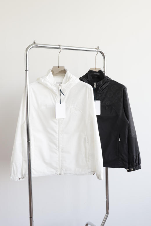 萌口 拼色暗纹 连帽风衣夹克外套 WT864 商品图0