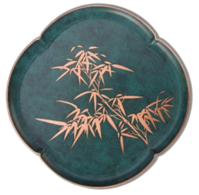 朱炳仁铜清流乾坤系列 竹盘