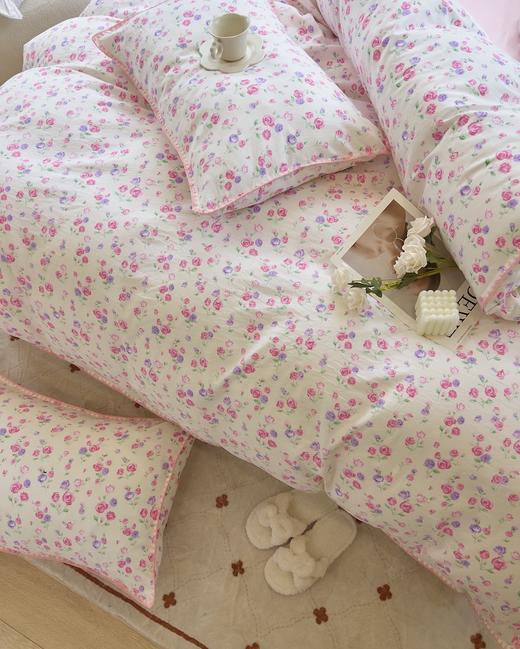 A类母婴级双层纱碎花新款印花水洗柔软双层纱贝壳绣四件套 商品图2