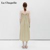 天猫同步【重工立体压褶】拉夏贝尔/La Chapelle设计感小众宽松气质V领百褶吊带裙女吊带压褶连衣裙★ 商品缩略图3