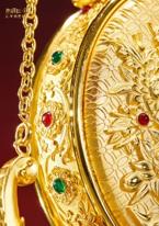 朱炳仁铜《珐琅千年·宗师绝响》天下泰平景泰蓝链瓶 商品图2