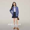 【08/19新品】熙世界复古蓝色格子衬衫女长袖2025秋季新款百搭宽松气质衬衣外套 商品缩略图2