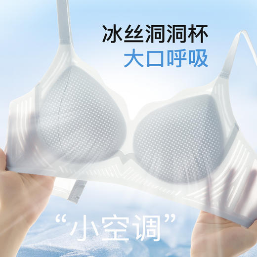 【隐形粉底液】内衣女夏季薄款无痕冰丝提拉防下垂收副乳文胸罩芸华冷月 商品图5