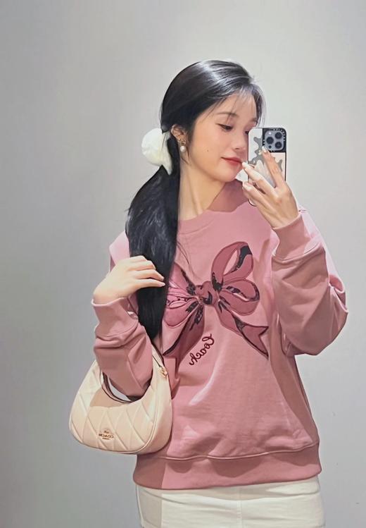 蝴蝶结休闲舒适百搭圆领长袖卫衣 商品图4