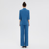 IWY/气质孔雀蓝西装套装休闲宽松主持人上镜职业装酒店经理正装 商品缩略图5