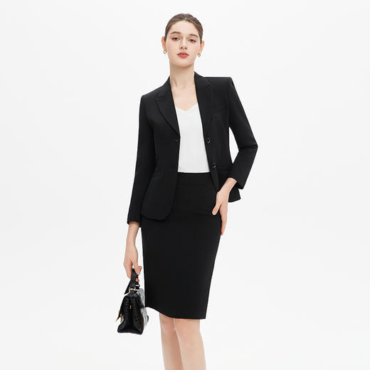 IWY/气质干练简约西装套裙女秋季长袖销售经理工作服职业装 商品图1