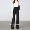 【08/19新品】熙世界黑色喇叭裤女春秋2025新款高腰显瘦垂感休闲拖地微喇西装裤 商品缩略图2