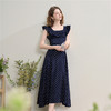 法式浪漫拼接荷叶边飞飞袖连衣裙女夏季两穿收腰显瘦长裙H0051023 商品缩略图1