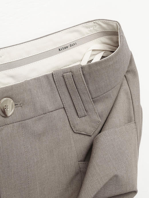 秋季新款卡其色阔腿西装裤女 高腰垂坠感直筒拖地休闲长裤 商品图2