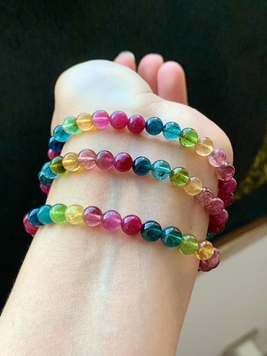 6.2mm多圈彩虹碧玺手串 商品图8