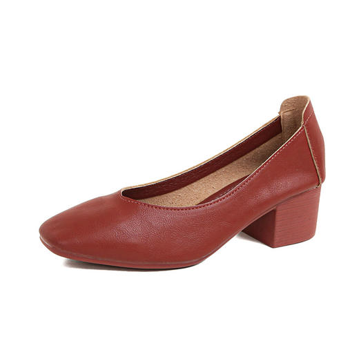 软底新款舒适透气低跟方头浅口单鞋女款软棉平底不磨脚奶奶鞋上班 商品图13