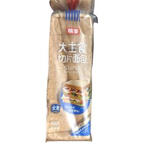 桃李 大主食全麦切片吐司面包 600g/包