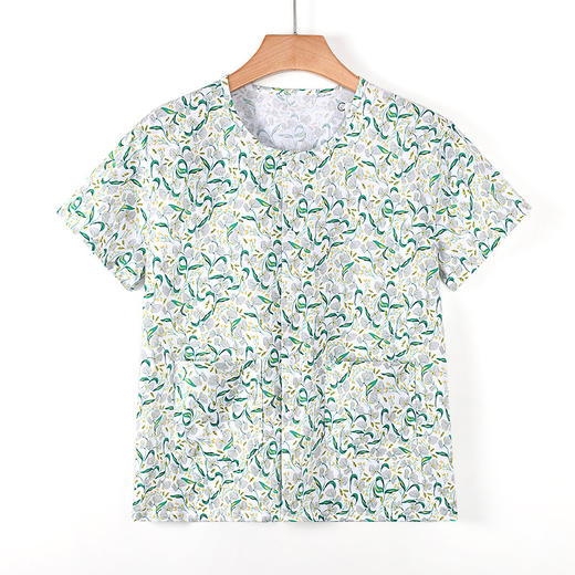 雀说 夏季纯棉宽松大码中老年女家居服开衫 商品图6