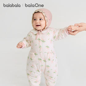 巴拉巴拉balaOne婴儿连体衣宝宝哈衣爬服2025新款加厚甜美精致萌