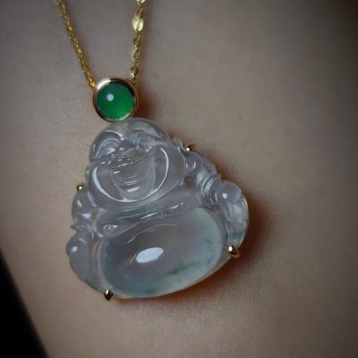 18K金镶嵌翡翠弥勒佛 商品图12