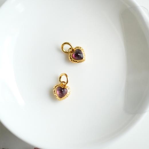 特价福利 18k金黄金包镶天然碧玺吊坠 赠银镀金项链~ 商品图1