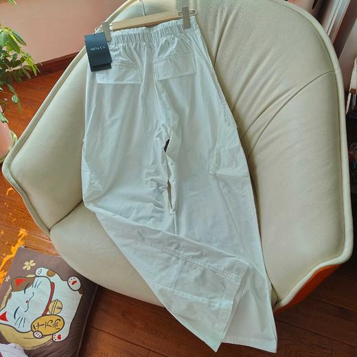 点此购买 MOCO春秋季女士抽绳高腰棉阔腿裤工装裤 ggd 327570 商品图9