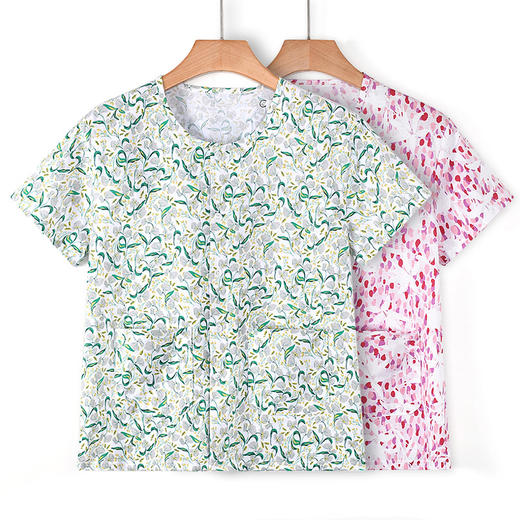 雀说 夏季纯棉宽松大码中老年女家居服开衫 商品图0